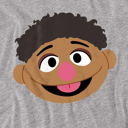 Athletic Heather - Side - Sesame Street Unisex Adult Tamir Face Long-Sleeved T-Shirt