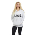 Heather Grey - Side - Blondie Womens-Ladies Torn Paper Hoodie