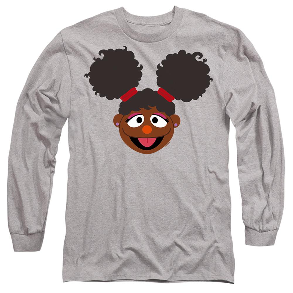 Athletic Heather - Front - Sesame Street Unisex Adult Gabrielle Face Long-Sleeved T-Shirt