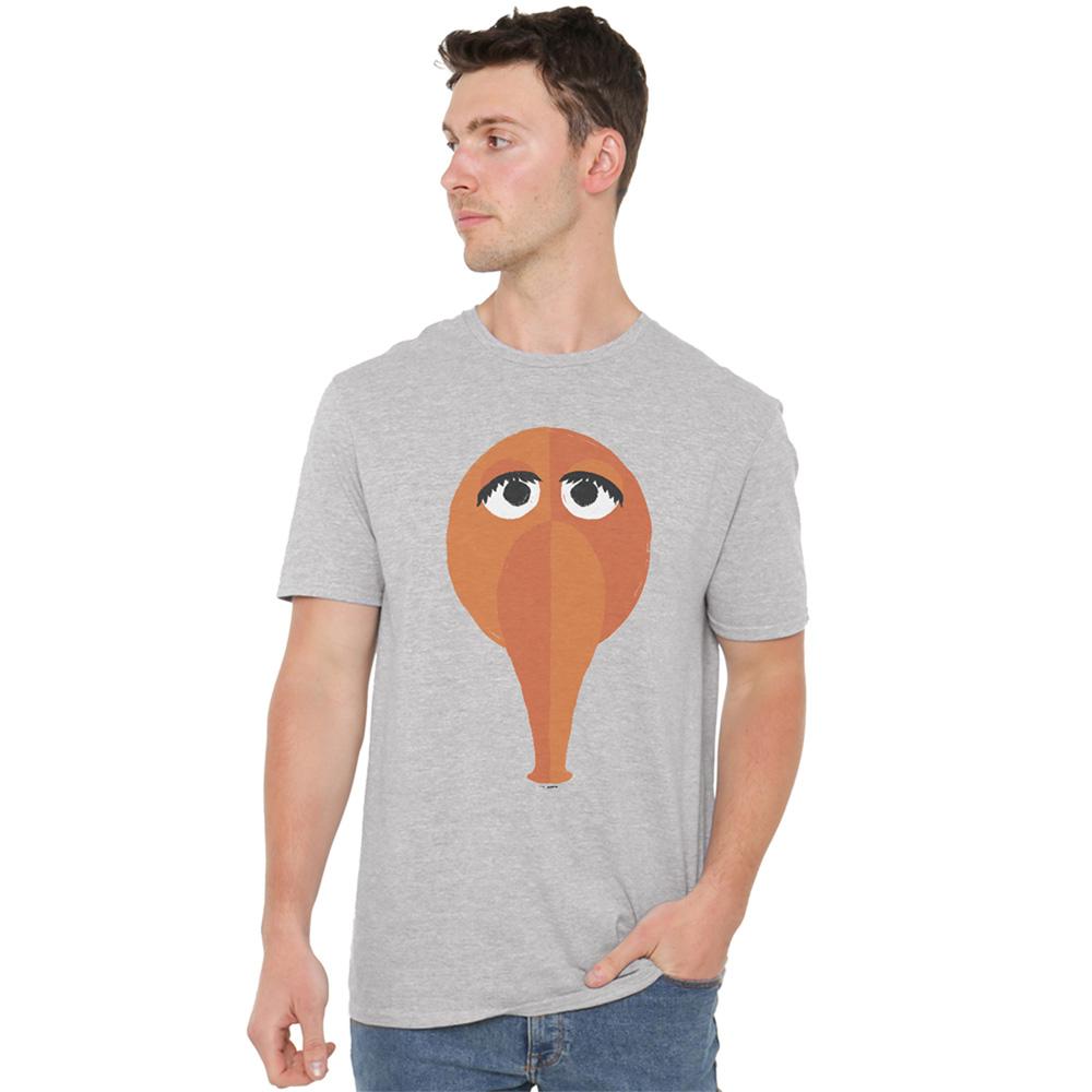 Athletic Heather - Back - Sesame Street Unisex Adult The Smirk Snuffy T-Shirt