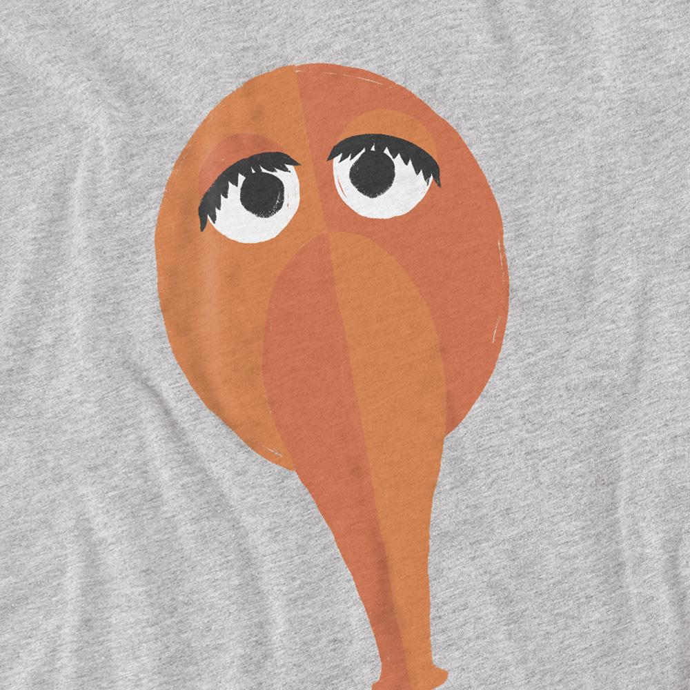 Athletic Heather - Side - Sesame Street Unisex Adult The Smirk Snuffy T-Shirt