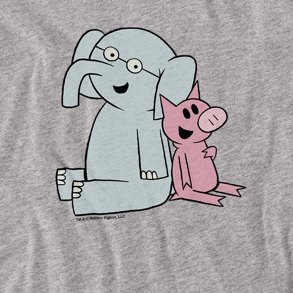 Athletic Heather - Back - The Pigeon Unisex Adult Gerald & Piggie Logo T-Shirt