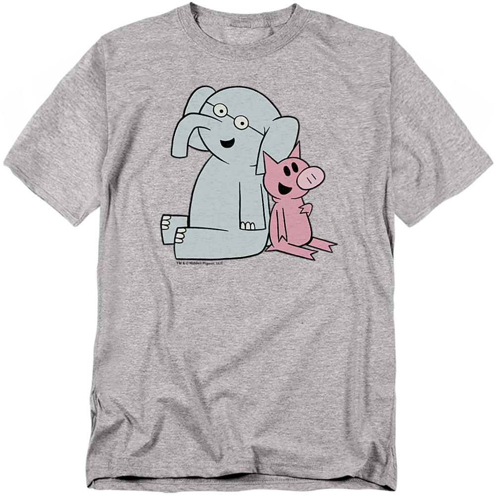 Athletic Heather - Front - The Pigeon Unisex Adult Gerald & Piggie Logo T-Shirt