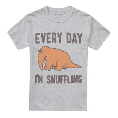 Athletic Heather - Front - Sesame Street Unisex Adult The Snuffle Shuffle T-Shirt