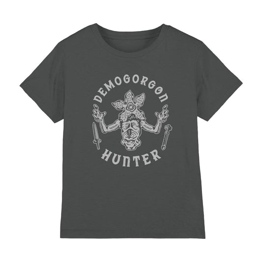 Charcoal - Front - Stranger Things Childrens-Kids Demogorgon Hunter T-Shirt