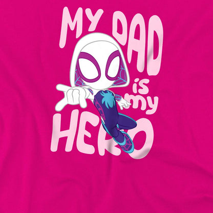 Fuchsia - Side - Spidey And His Amazing Friends Childrens-Kids Dad Hero Spider Gwen T-Shirt