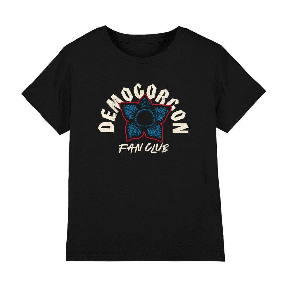 Black - Front - Stranger Things Childrens-Kids Demogorgon Fan Club T-Shirt