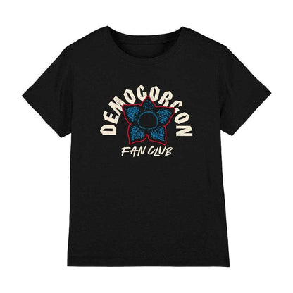 Black - Front - Stranger Things Childrens-Kids Demogorgon Fan Club T-Shirt