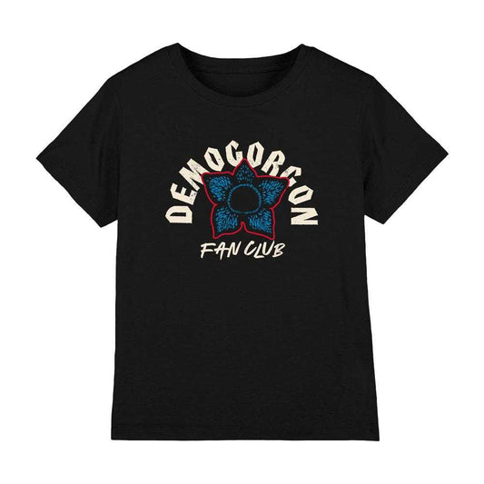 Black - Front - Stranger Things Childrens-Kids Demogorgon Fan Club T-Shirt