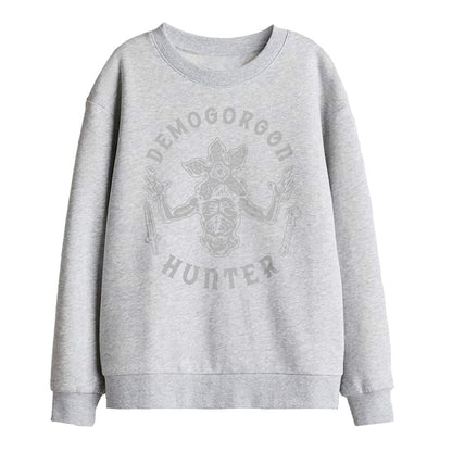 Athletic Heather - Front - Stranger Things Childrens-Kids Demogorgon Hunter Sweatshirt