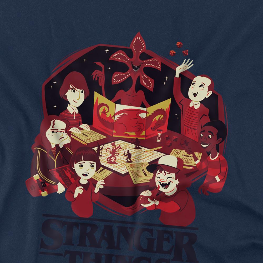Navy - Back - Stranger Things Childrens-Kids Board Game Sweatshirt