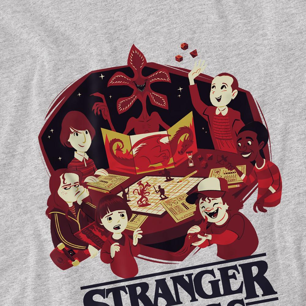 Athletic Heather - Back - Stranger Things Childrens-Kids Board Game Sweatshirt
