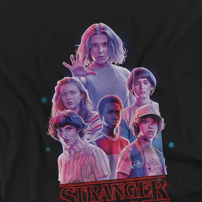 Black - Back - Stranger Things Childrens-Kids Glow Group Sweatshirt