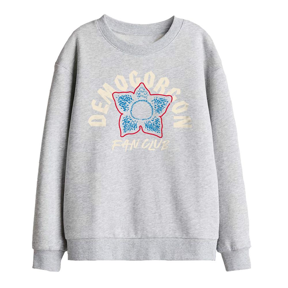 Athletic Heather - Front - Stranger Things Childrens-Kids Demogorgon Fan Club Sweatshirt