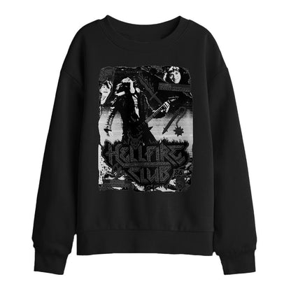 Black - Front - Stranger Things Childrens-Kids Hellfire Club Poster Sweatshirt