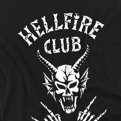Black - Back - Stranger Things Childrens-Kids Hellfire Club Bones Sweatshirt
