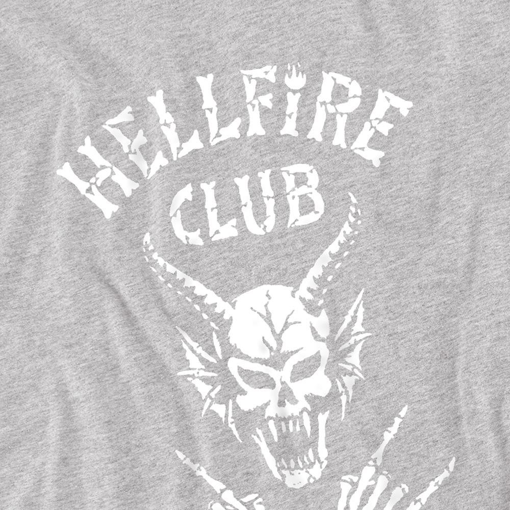 Sport Heather - Back - Stranger Things Childrens-Kids Hellfire Club Bones Sweatshirt