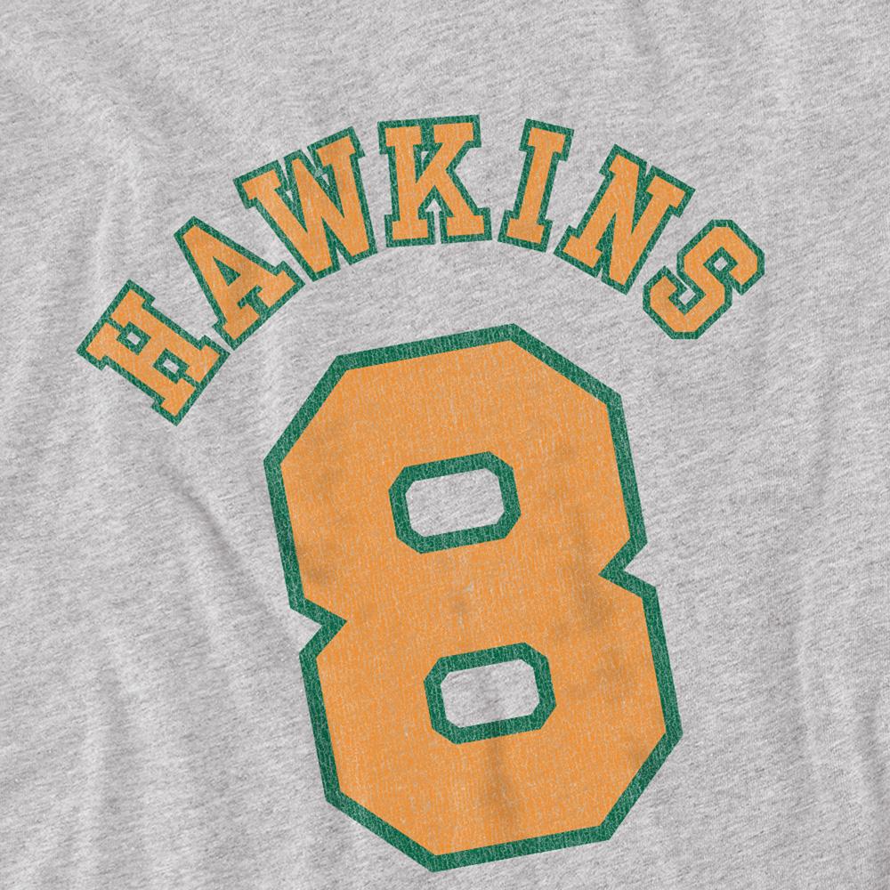 Sport Heather - Back - Stranger Things Childrens-Kids Hawkins No 8 Sweatshirt
