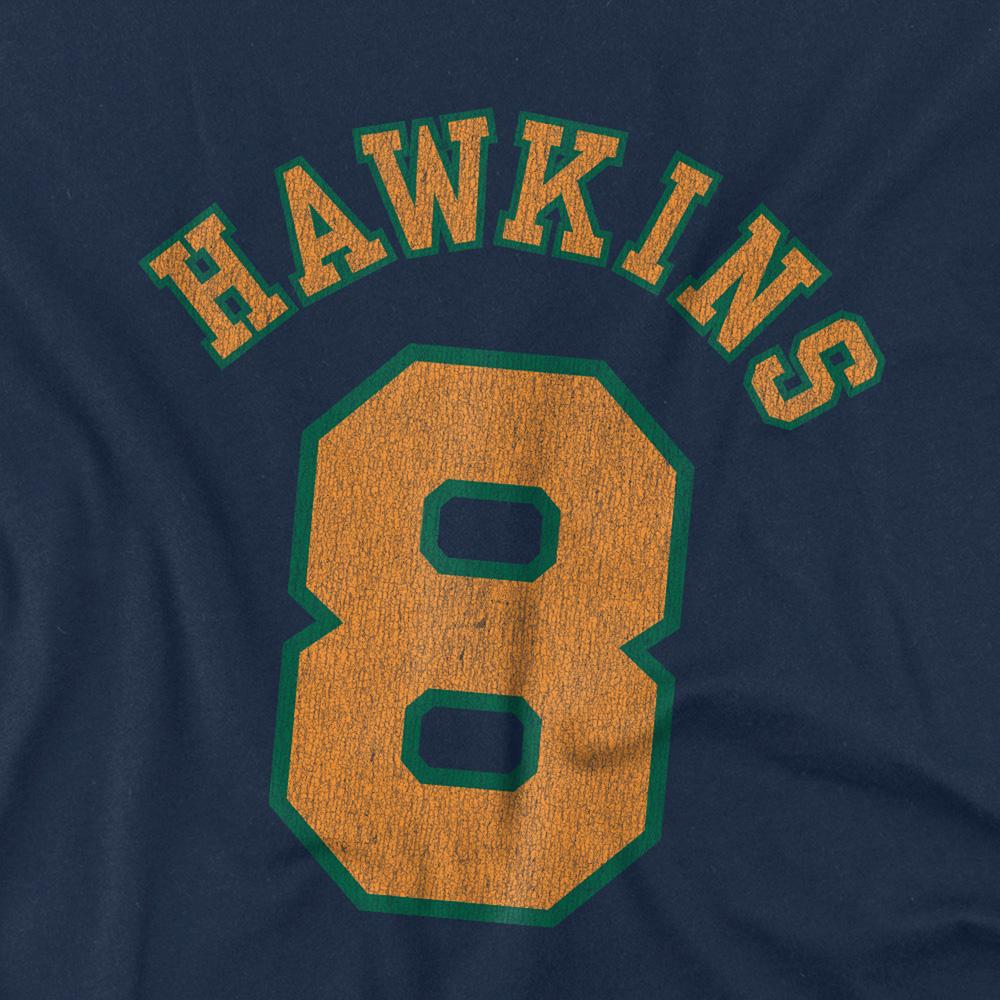 Navy - Back - Stranger Things Childrens-Kids Hawkins No 8 Sweatshirt