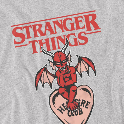 Sport Heather - Back - Stranger Things Childrens-Kids Hellfire Heart Sweatshirt
