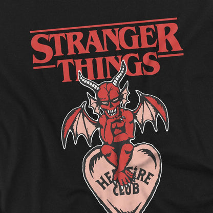 Black - Back - Stranger Things Childrens-Kids Hellfire Heart Sweatshirt