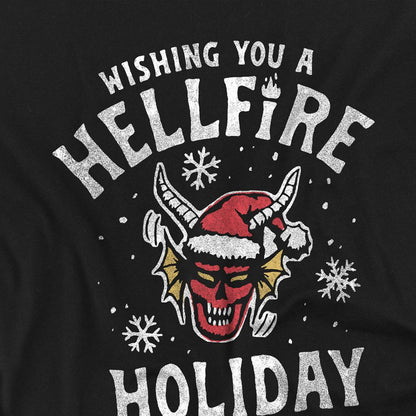 Black - Back - Stranger Things Childrens-Kids Hellfire Holiday Sweatshirt