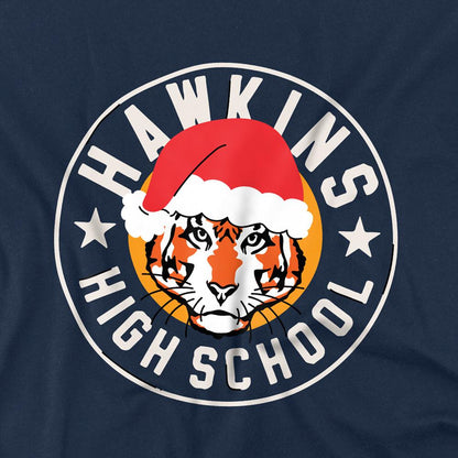 Navy - Back - Stranger Things Childrens-Kids Hawkins Badge Christmas Sweatshirt