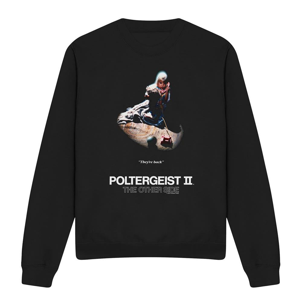 Black - Front - Poltergeist Unisex Adult Poster Sweatshirt