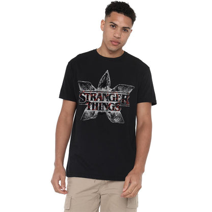 Black - Lifestyle - Stranger Things Unisex Adult Demogorgon Flower Logo T-Shirt