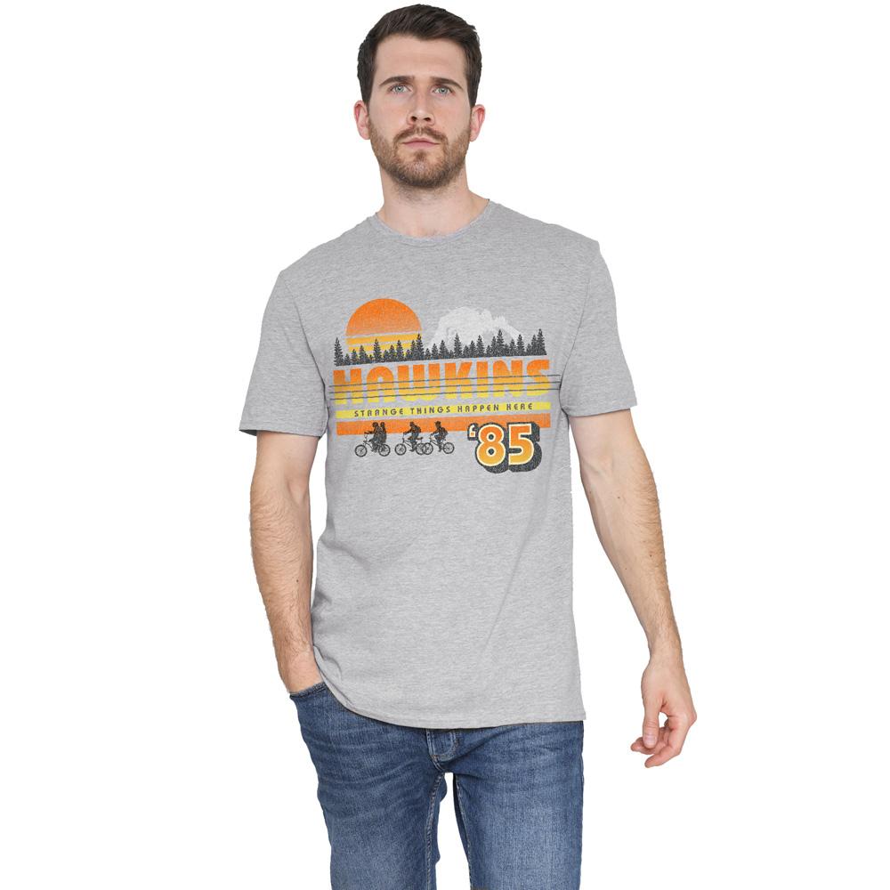 Athletic Heather - Lifestyle - Stranger Things Mens Hawkins 85 Retro T-Shirt
