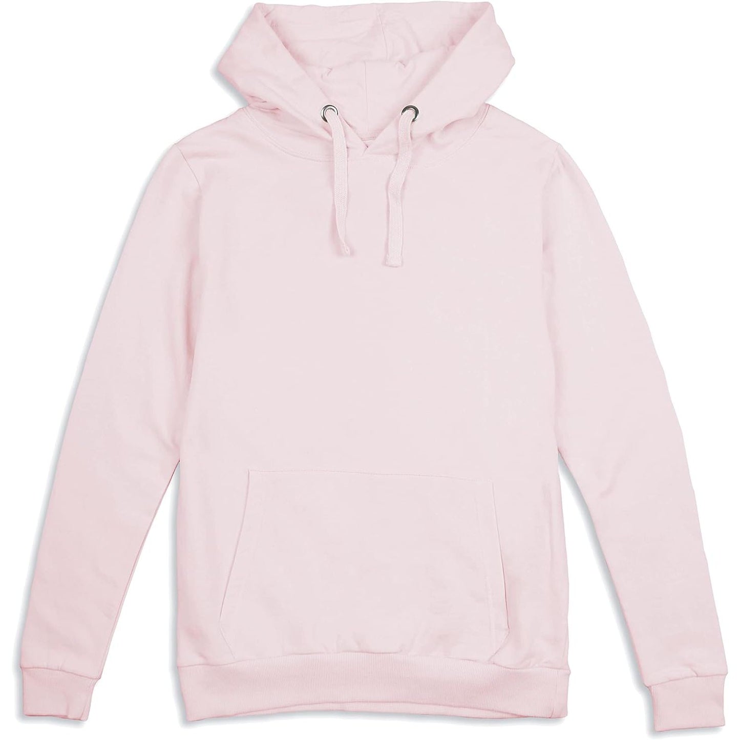 Pale Pink - Front - Cotton Soul Womens-Ladies Plain Hoodie
