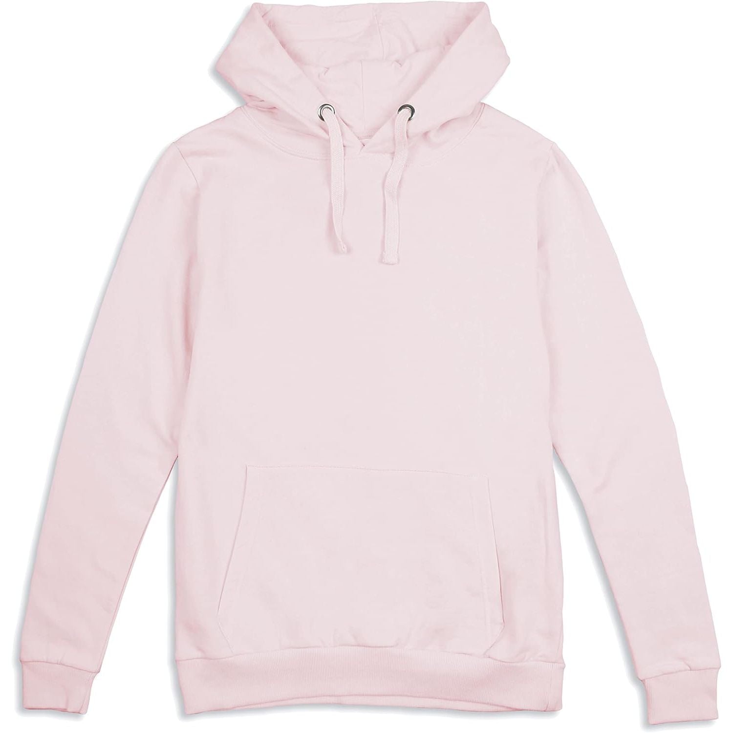 Pale Pink - Front - Cotton Soul Womens-Ladies Plain Hoodie