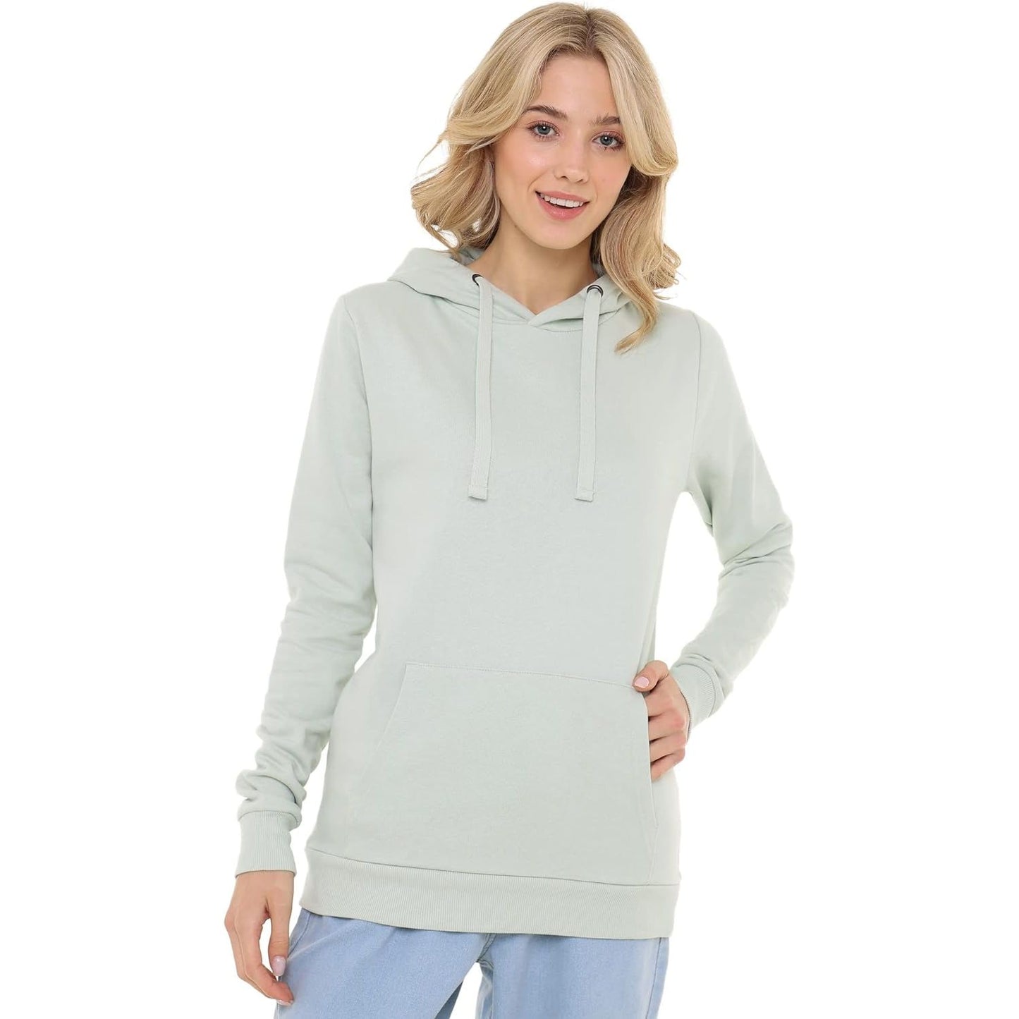 Sage - Side - Cotton Soul Womens-Ladies Plain Hoodie