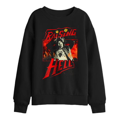 Black - Front - Stranger Things Childrens-Kids Raising Hell Eddie Munson Sweatshirt
