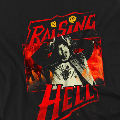 Black - Side - Stranger Things Childrens-Kids Raising Hell Eddie Munson Sweatshirt