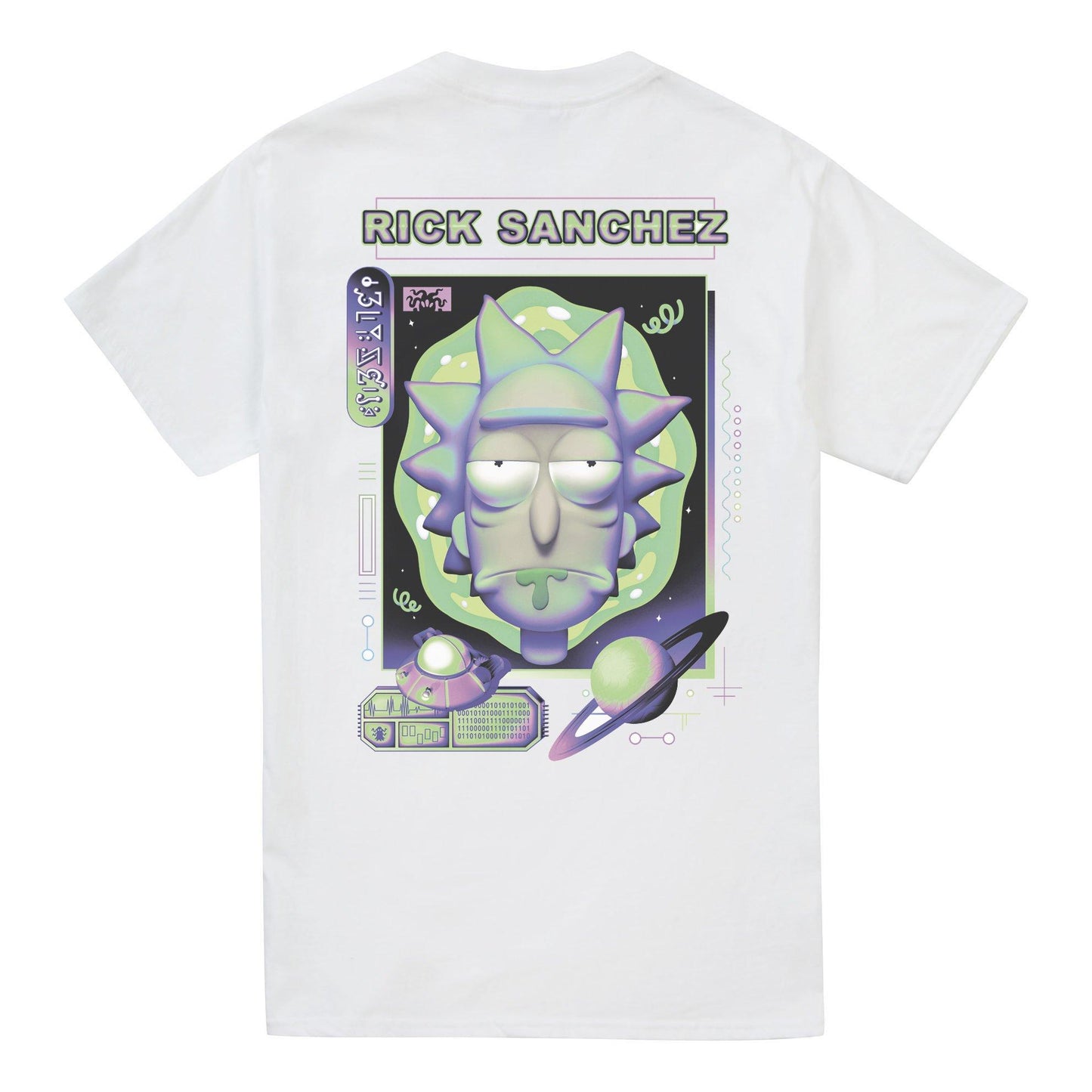 White - Back - Rick And Morty Mens T-Shirt