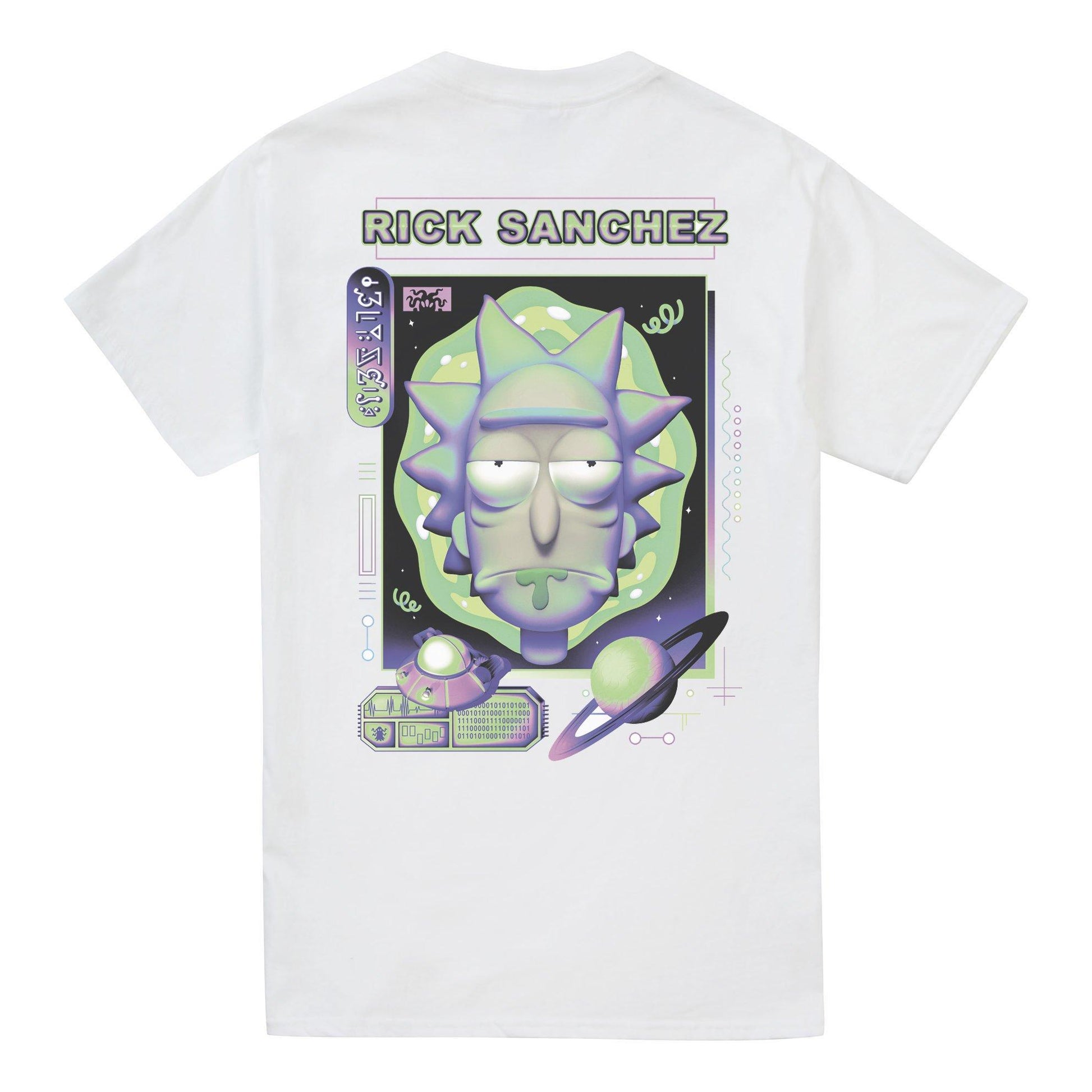 White - Back - Rick And Morty Mens T-Shirt