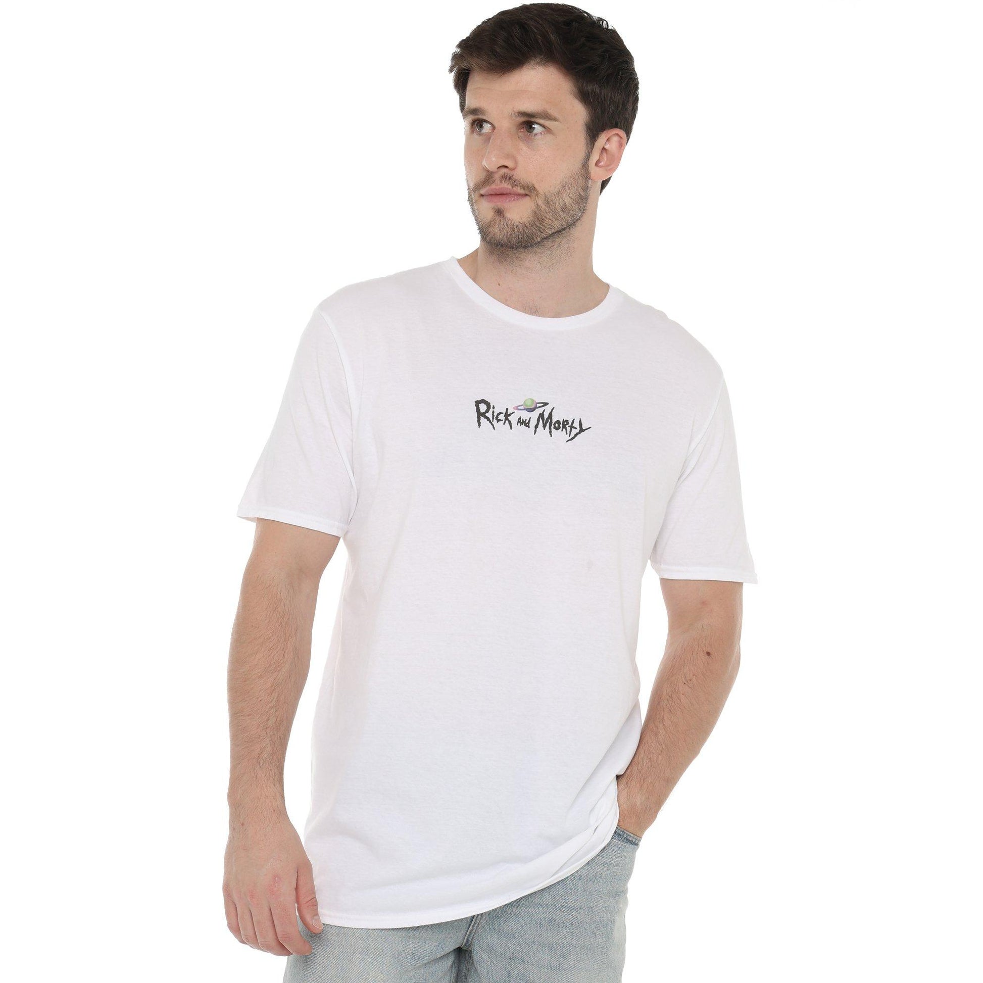 White - Side - Rick And Morty Mens T-Shirt
