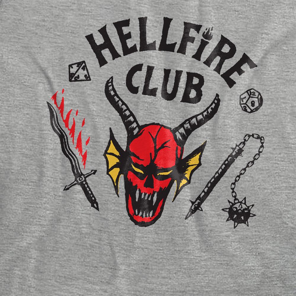 Athletic Heather - Side - Stranger Things Womens-Ladies Hellfire Club T-Shirt