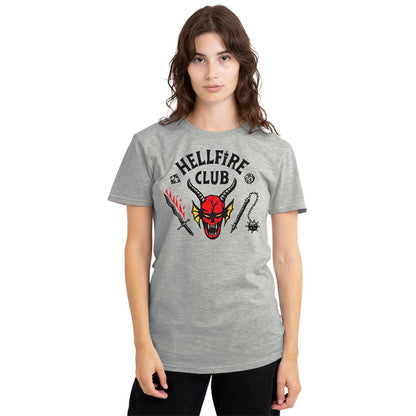 Athletic Heather - Lifestyle - Stranger Things Womens-Ladies Hellfire Club T-Shirt