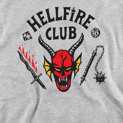 Athletic Heather - Side - Stranger Things Unisex Adult Hellfire Club Sweatshirt