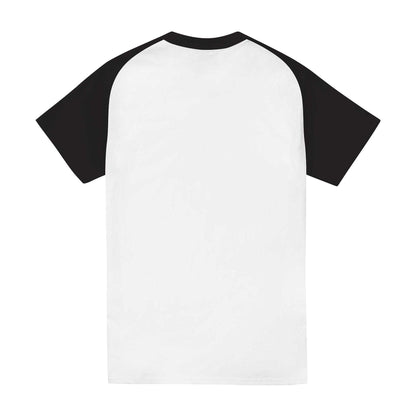 White-Black - Back - Stranger Things Unisex Adult Hellfire Club Raglan Baseball T-Shirt