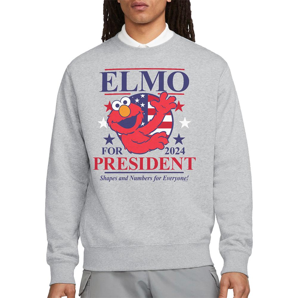 Athletic - Lifestyle - Sesame Street Unisex Adult Elmo For President 2024 Sweatshirt