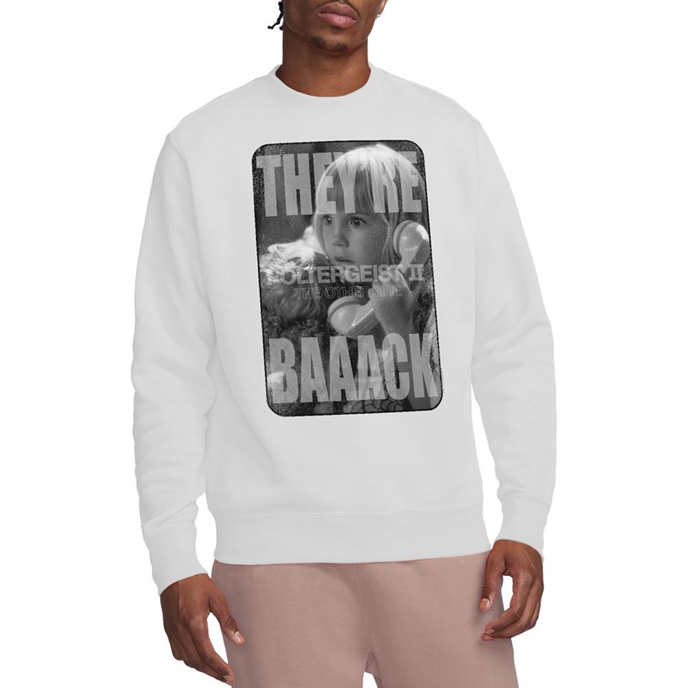 White - Lifestyle - Poltergeist Unisex Adult Logo Sweatshirt
