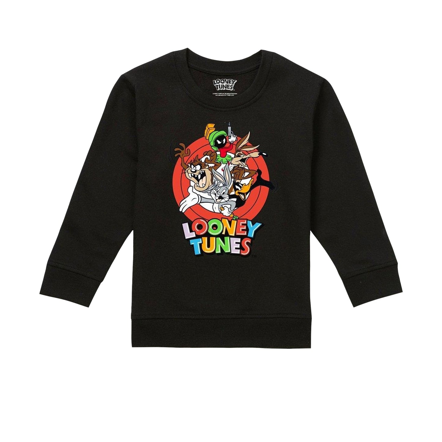 Black - Front - Looney Tunes Girls Group Shot Logo Sweatshirt