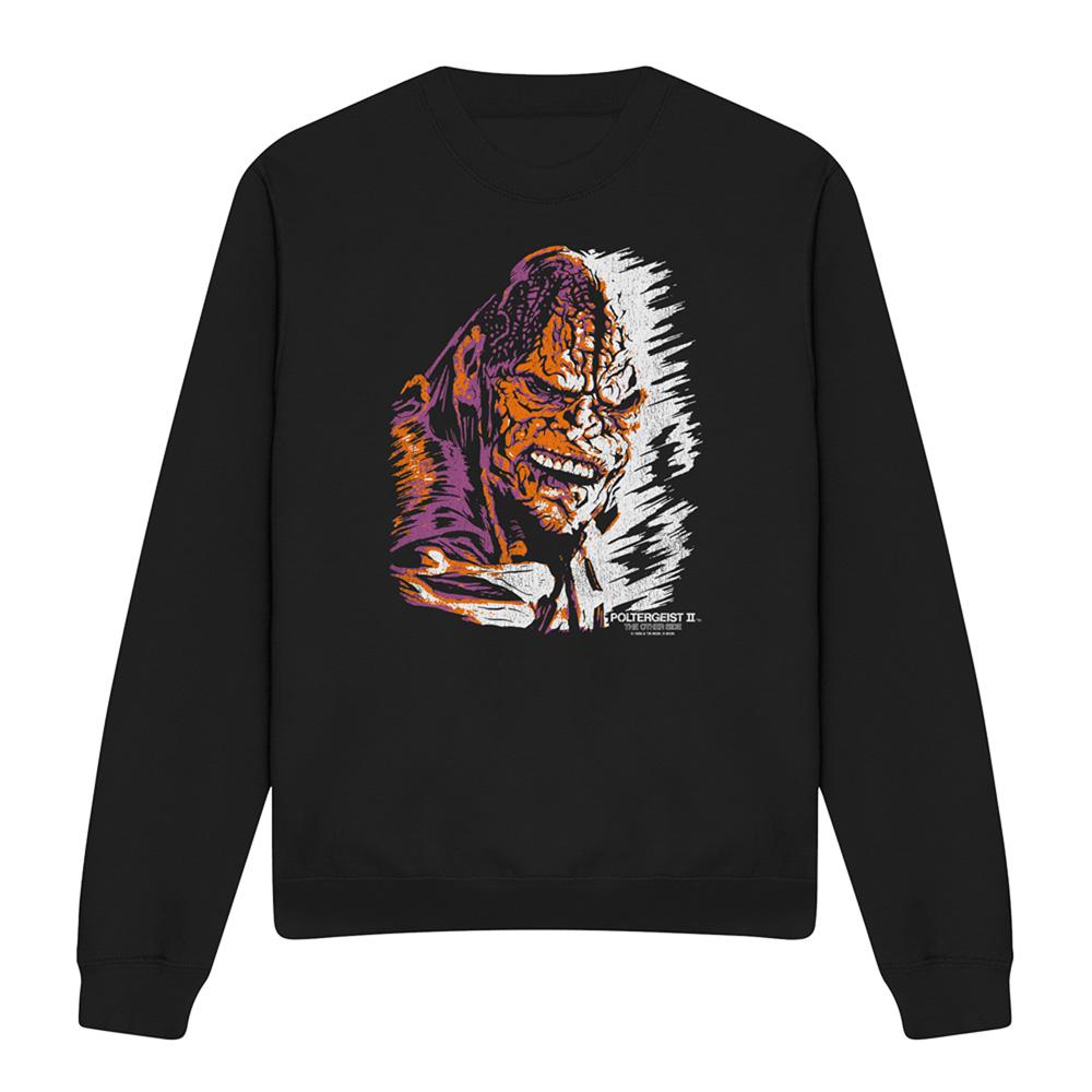 Black - Front - Poltergeist Unisex Adult Kane Worm Sweatshirt