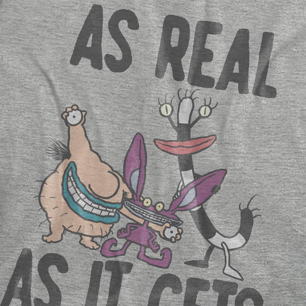 Athletic Heather - Side - Aaahh!!! Real Monsters Womens-Ladies As Real As It Gets T-Shirt