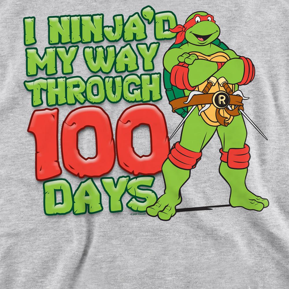 Athletic Heather - Side - Teenage Mutant Ninja Turtles Unisex Adult I Ninja´d My Way Through 100 Days Sweatshirt