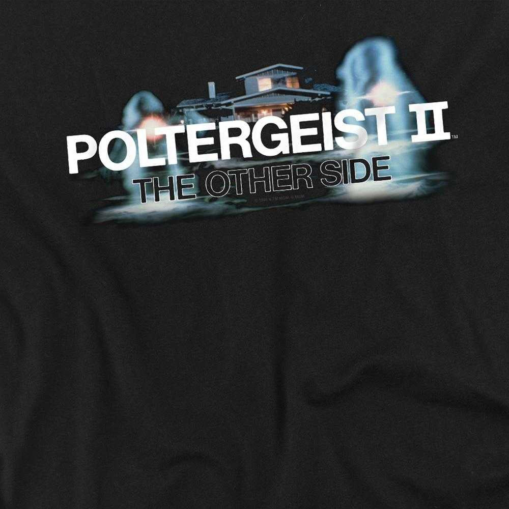 Black - Side - Poltergeist Unisex Adult Logo Long-Sleeved T-Shirt