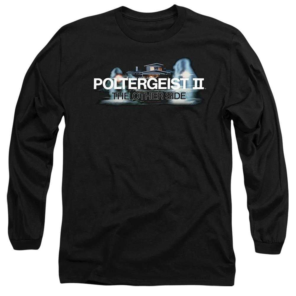 Black - Front - Poltergeist Unisex Adult Logo Long-Sleeved T-Shirt